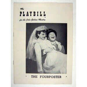 Fourposter Playbill April 1953 Sylvia Sidney Romney Brent Golden Theatre Ticket